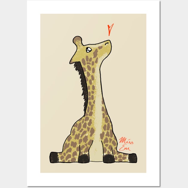 Jerri the Giraffe Wall Art by Miss_Em